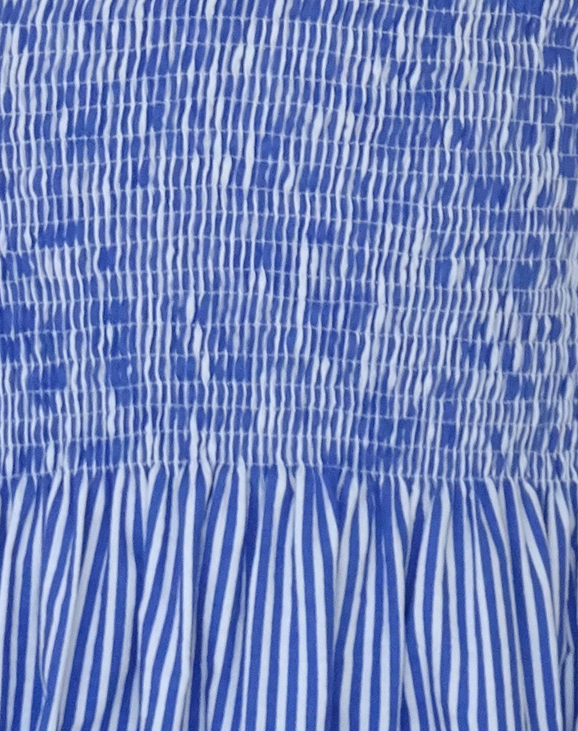 MOTEL X JACQUIE Beleame Bandeau-Midaxi-Kleid aus blau gestreifter Popeline - Image 6