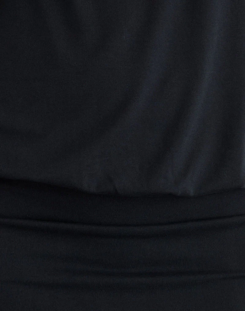 Belia Minikleid mit geschnürter Taille in Schwarz - Image 6