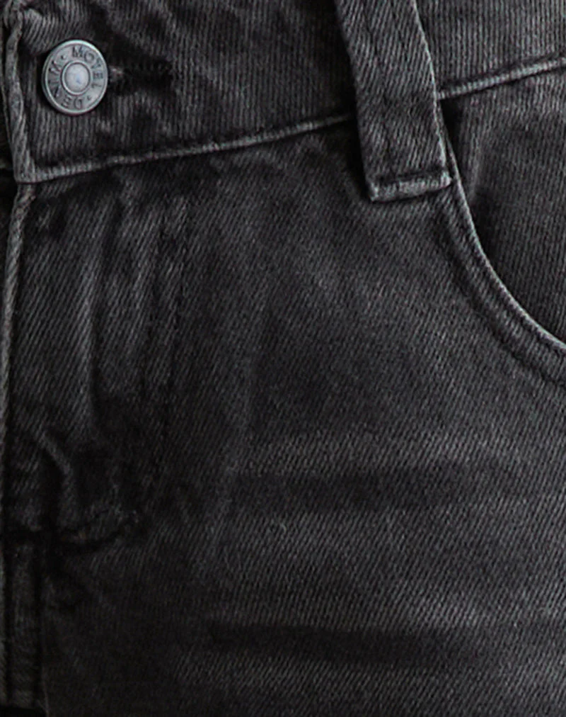 Low Rise Bell Bottom Flare Jeans in Vintage Black - Image 6