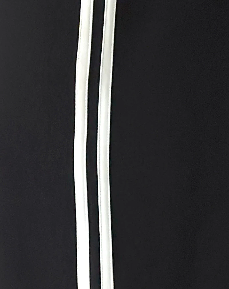 Benno Shorts in Schwarz mit weißen Seitenstreifen - Image 6