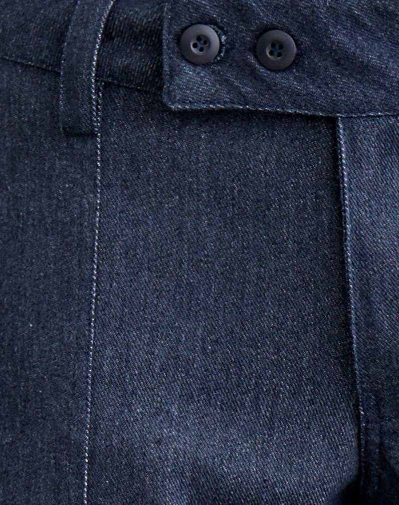 Bensen Capri Trouser in Chambray Denim Blue - Image 6