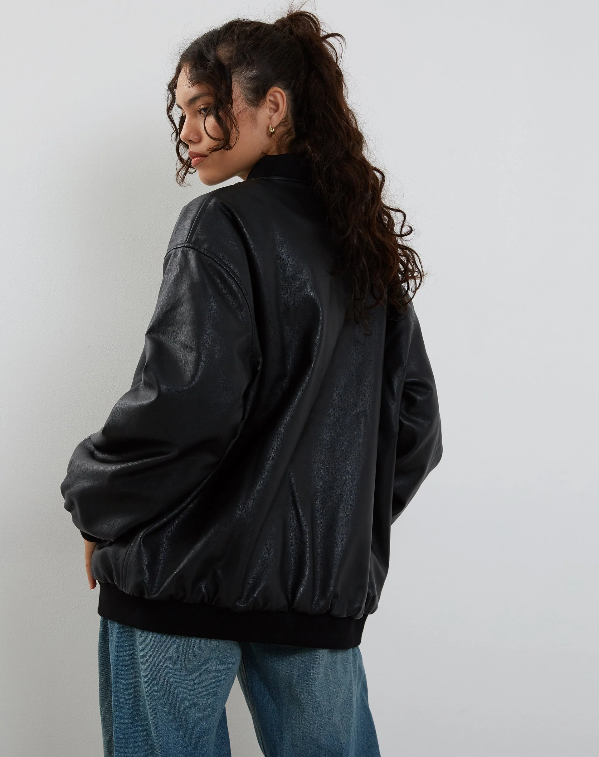 Benta Jacke in PU Schwarz - Image 3