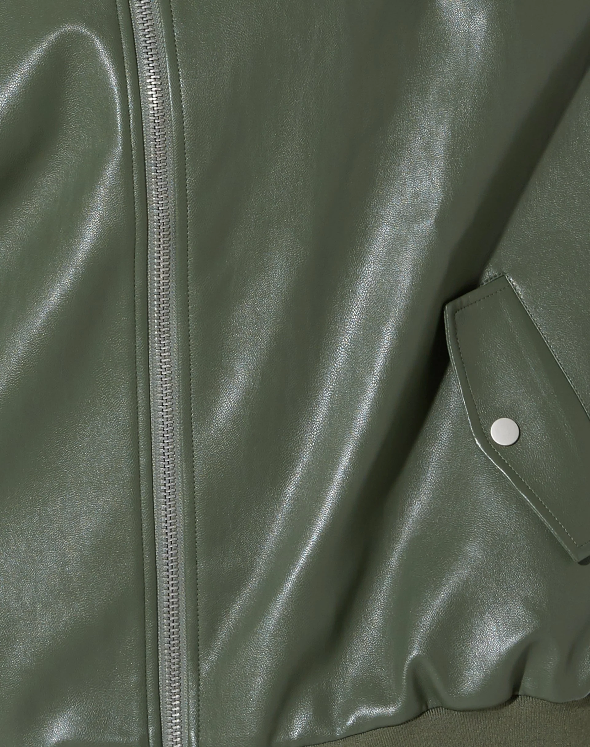 Benta Jacke in PU-Olive - Image 7