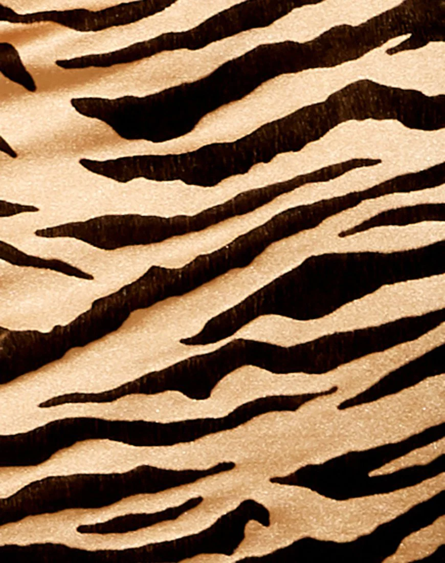 Besdy Midikleid in Tiger Gold - Image 5