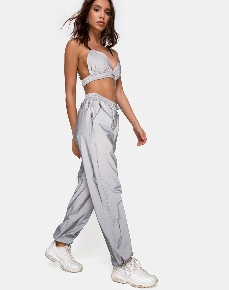 Beval Jogger-Hose in reflektierendem Silber - Image 4