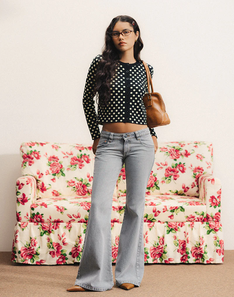 Bhavina Strickjacke in Mono Polka - Image 3
