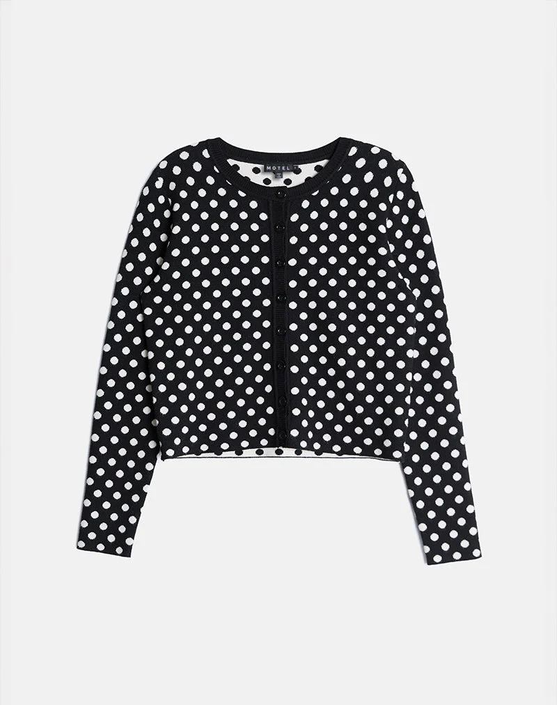 Bhavina Strickjacke in Mono Polka - Image 5