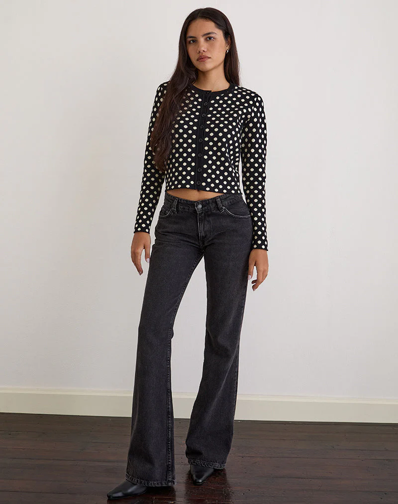 Bhavina Strickjacke in Mono Polka - Image 6