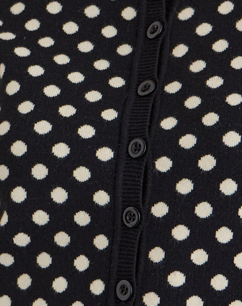 Bhavina Strickjacke in Mono Polka - Image 8