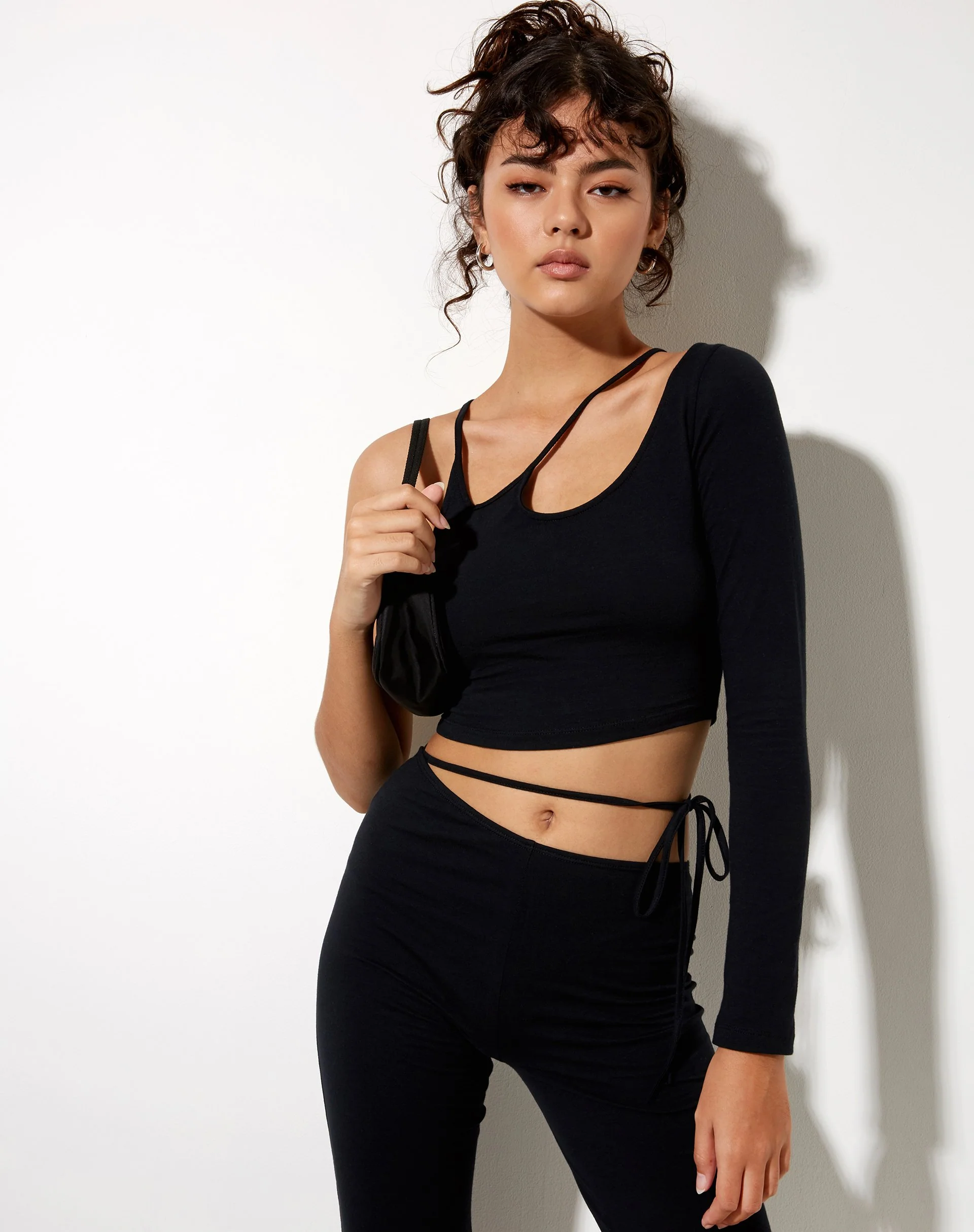 Biase Crop Top in Schwarz