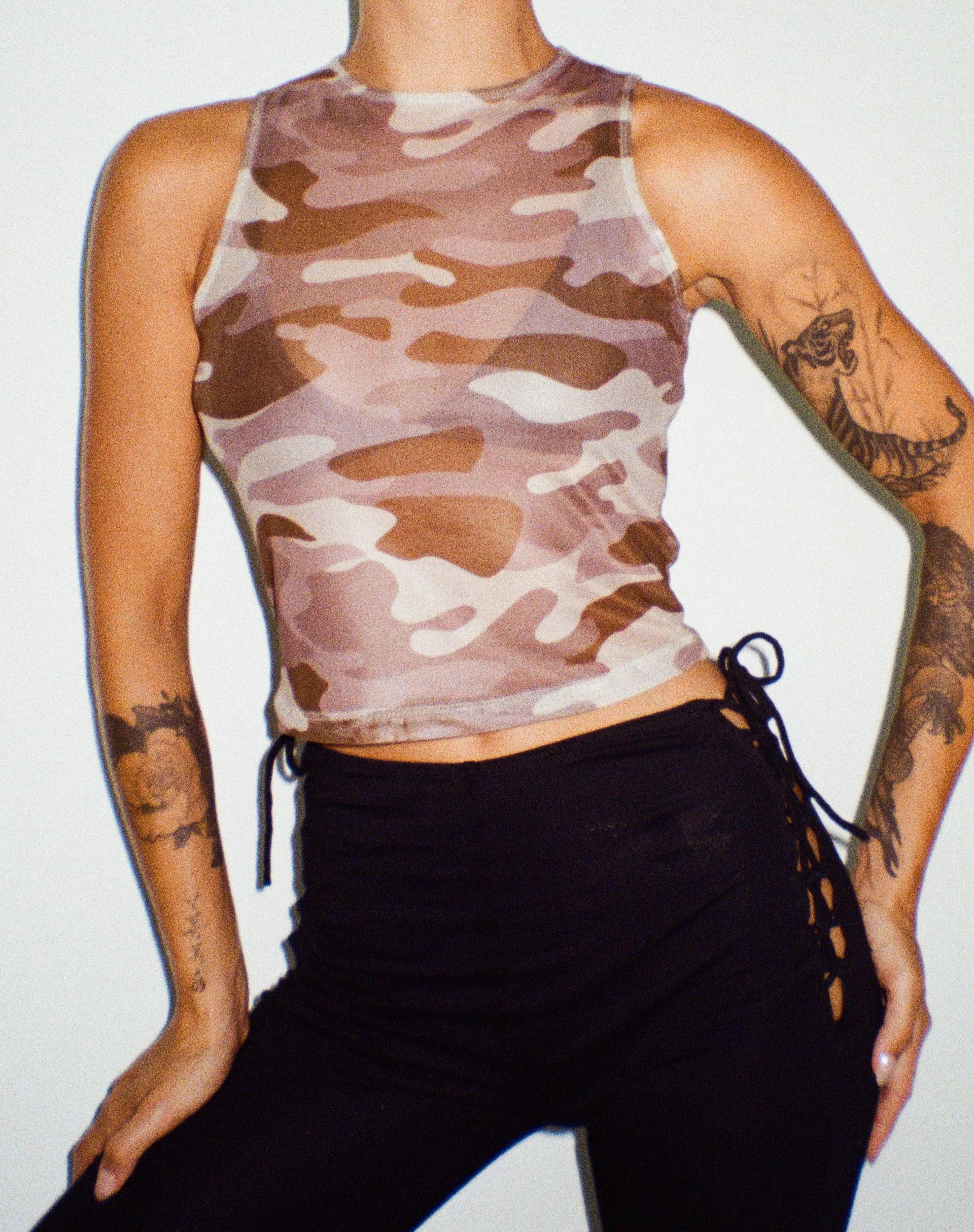 Bika Weste Top in Camo