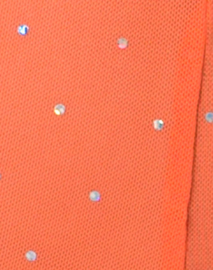 Bike Short in Kristallnetz Orange - Image 5