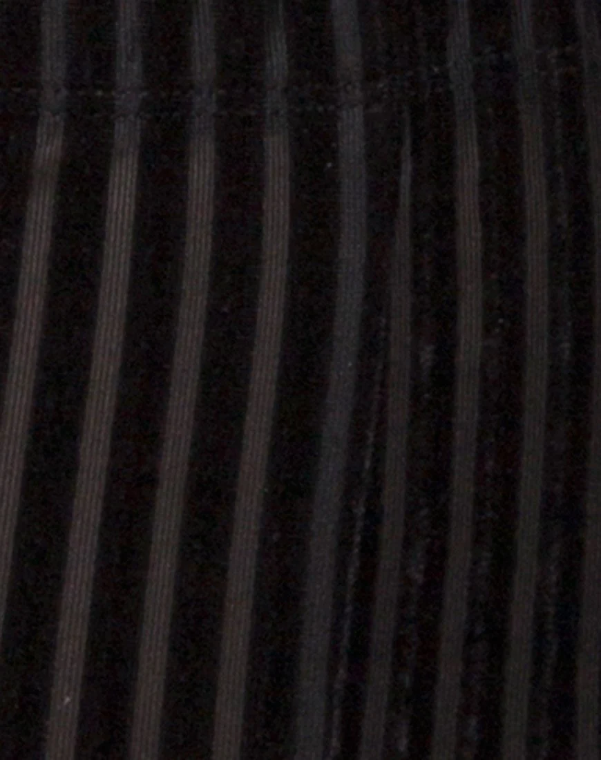 Bike-Short aus Samt mit durchsichtigen Streifen Schwarz X Princess Polly - Image 7