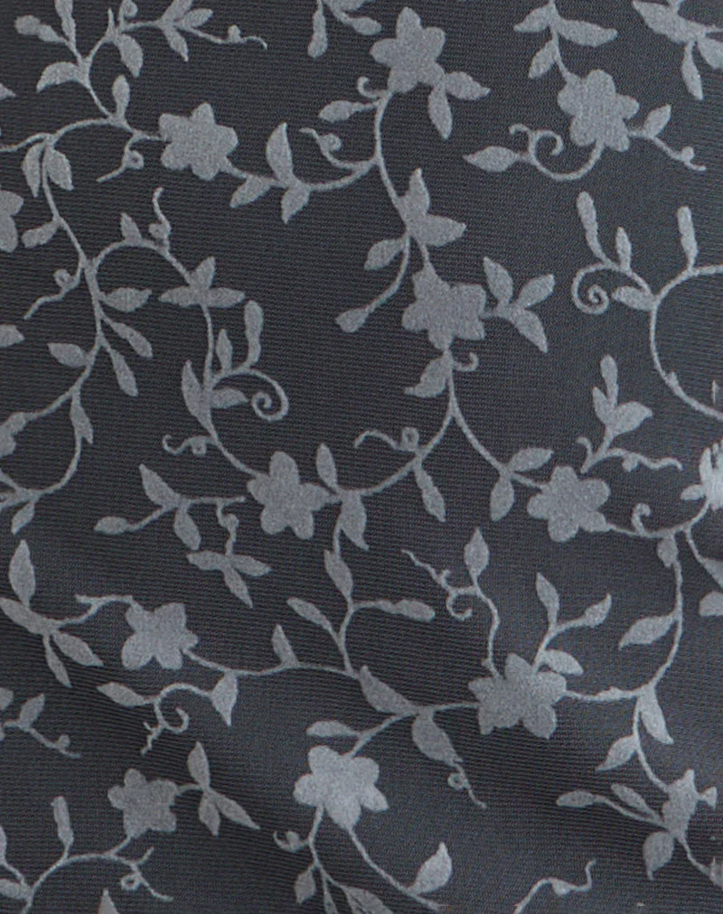 Bindara Minikleid in Pretty Petal Flock Dunkelgrau - Image 6