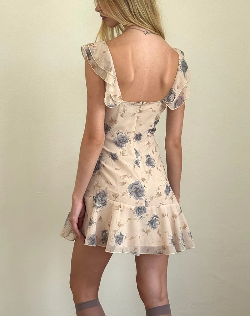 Binita Minikleid in Wildrose Blau - Image 5