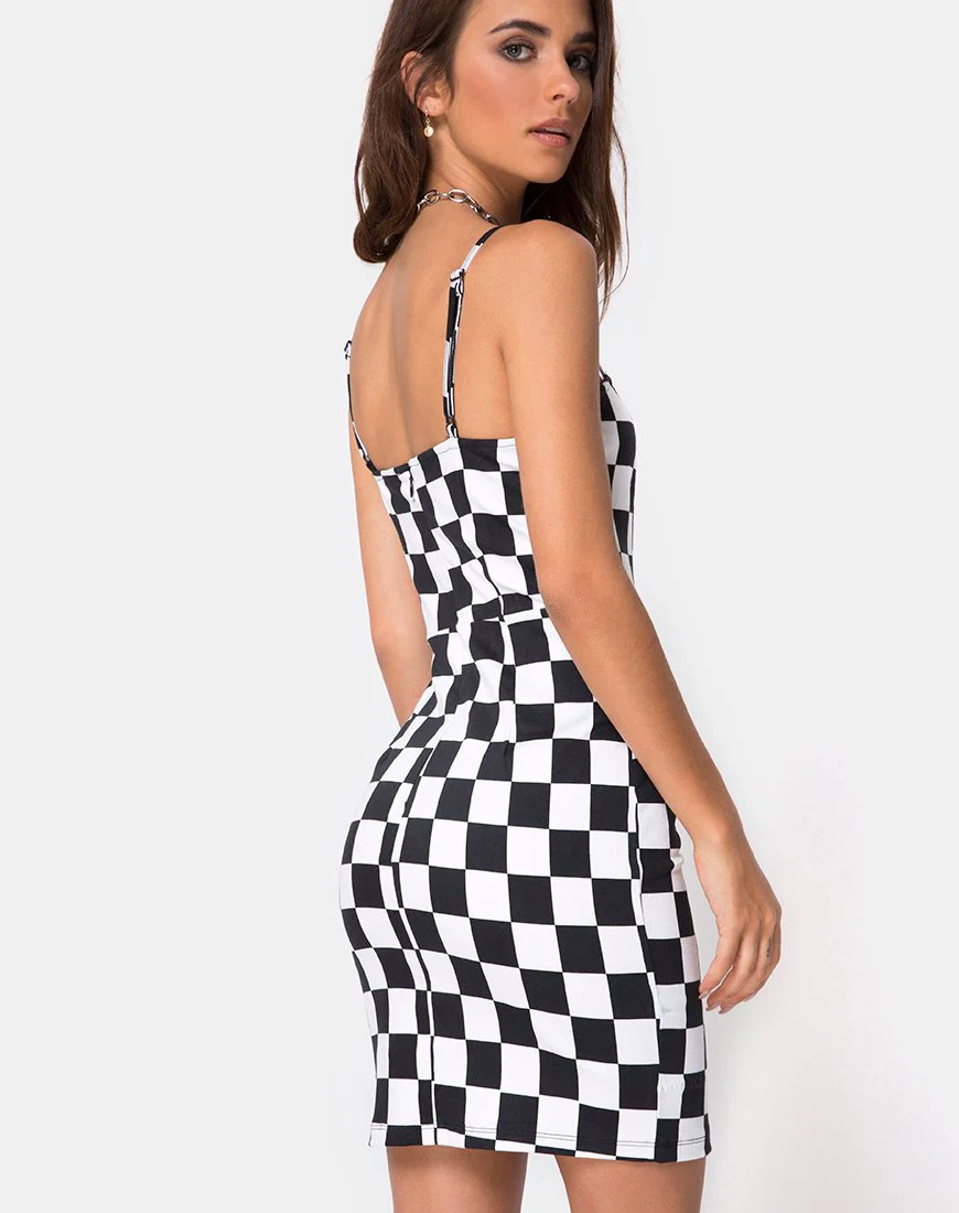 Boco Kleid aus Karo-Pappe Medium S/W - Image 2