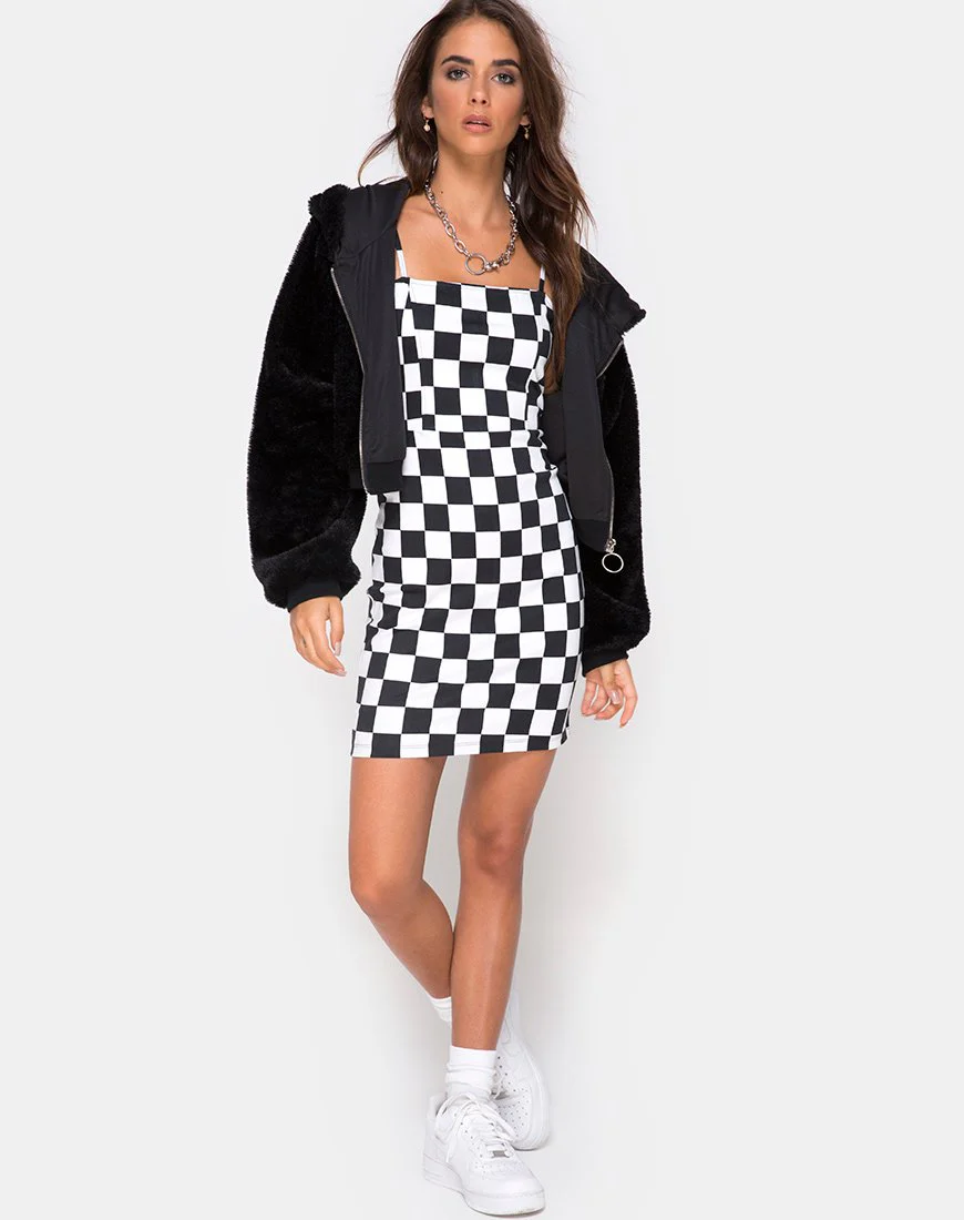 Boco Kleid aus Karo-Pappe Medium S/W - Image 3