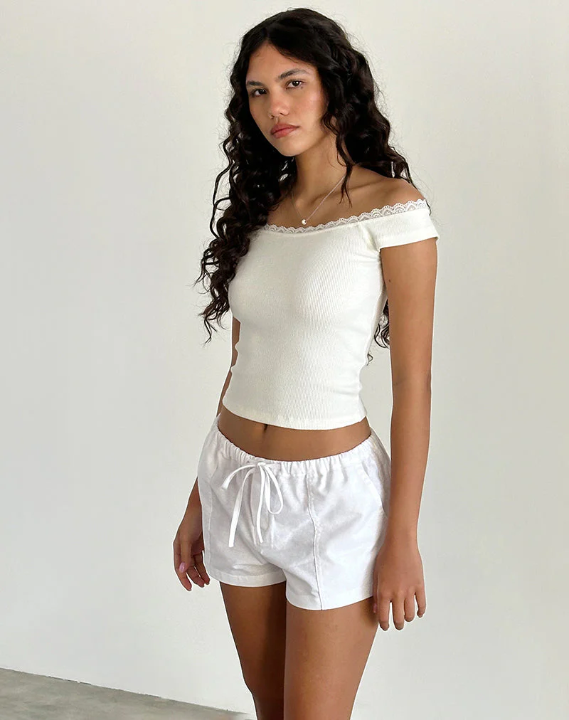 Bolaxi Short aus weißem Leinen - Image 4
