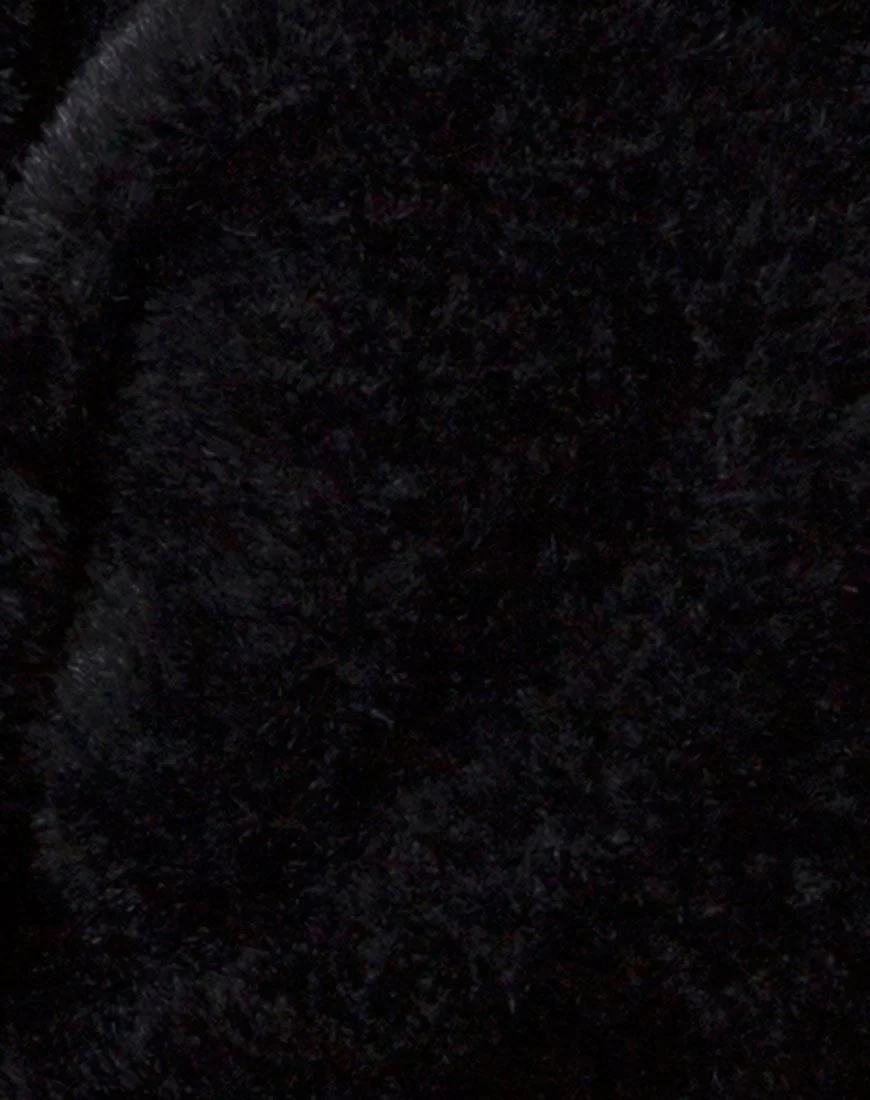 Bomb Hoody aus Fell mit Reißverschluss Schwarz - Image 5