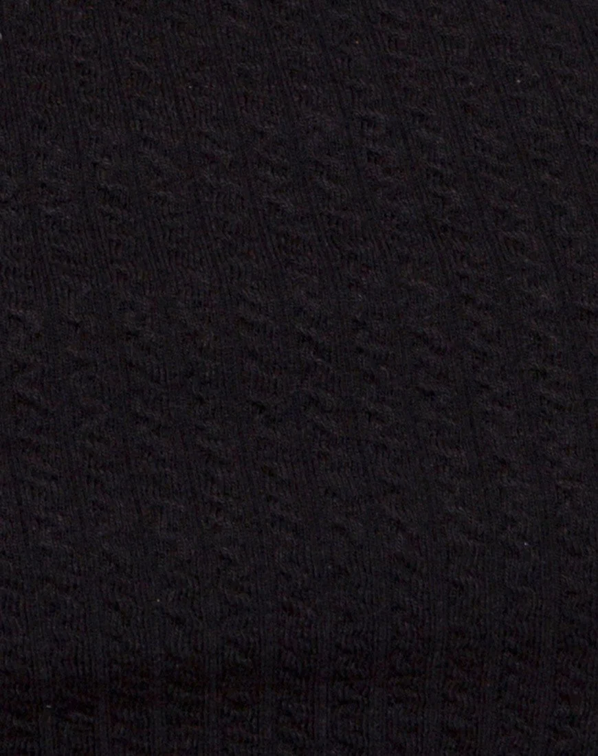 Bomb Tube Top in Schwarz Jumbo Rib - Image 5