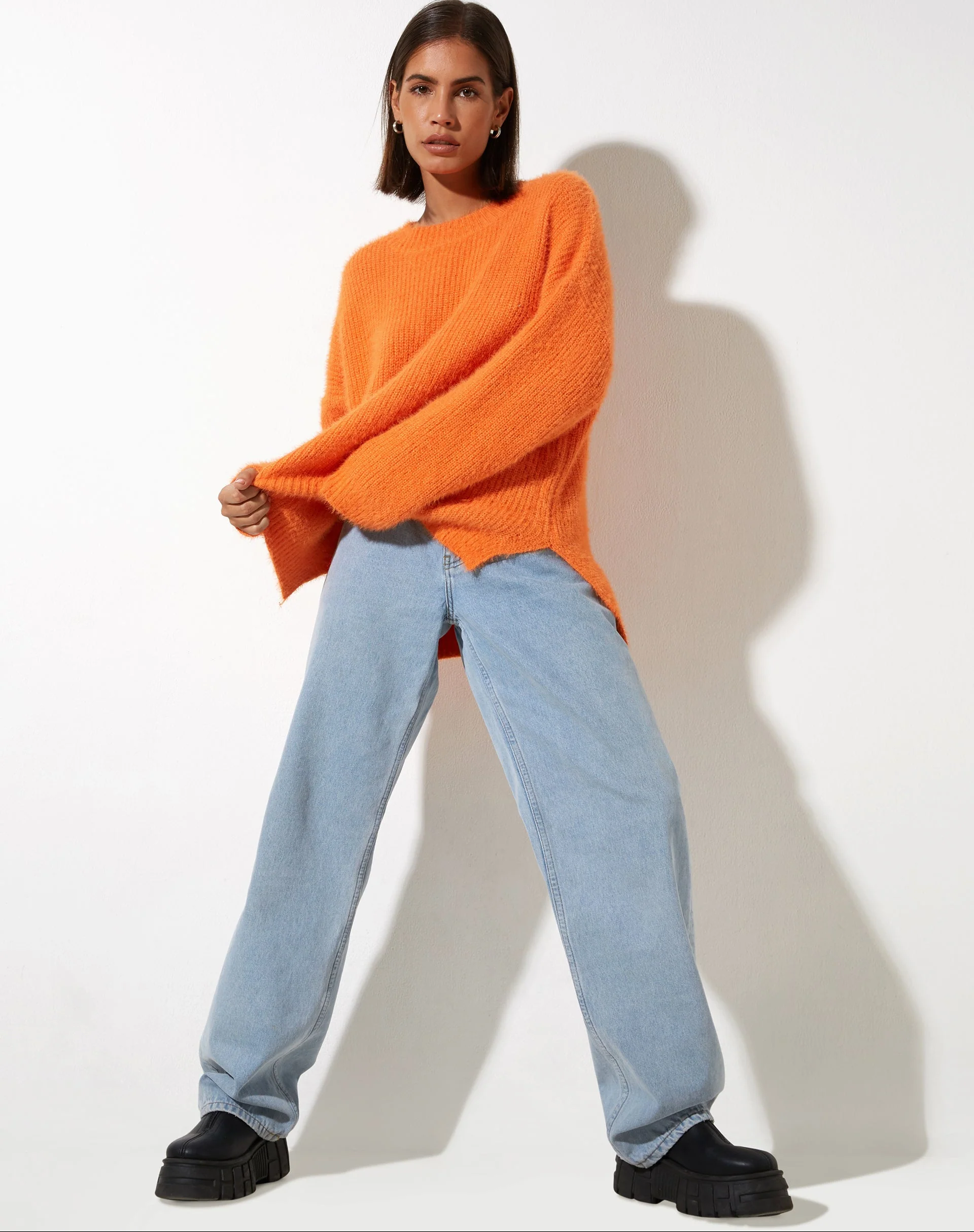 Bondy Pullover aus Strick in Persimone Orange - Image 3