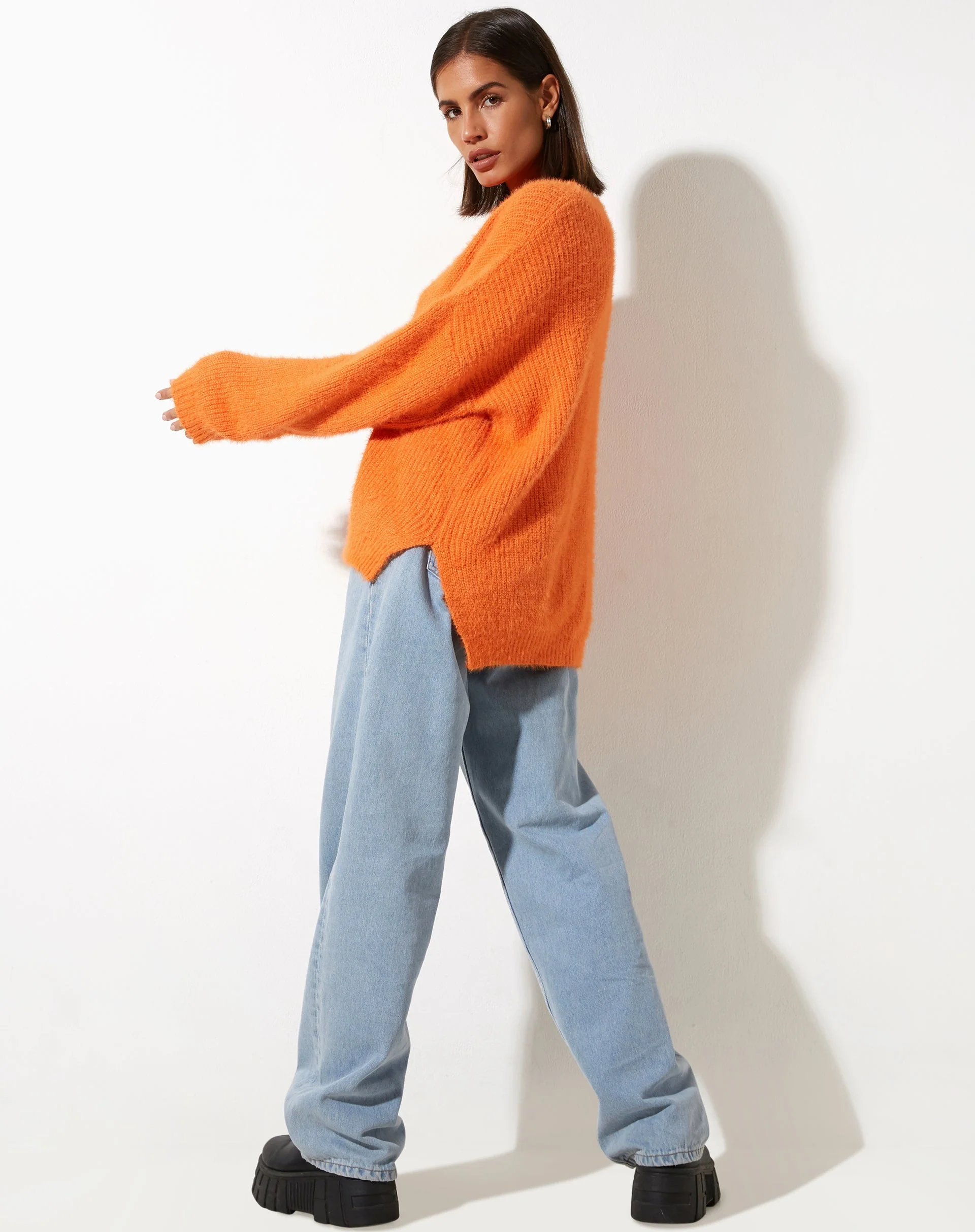 Bondy Pullover aus Strick in Persimone Orange - Image 5
