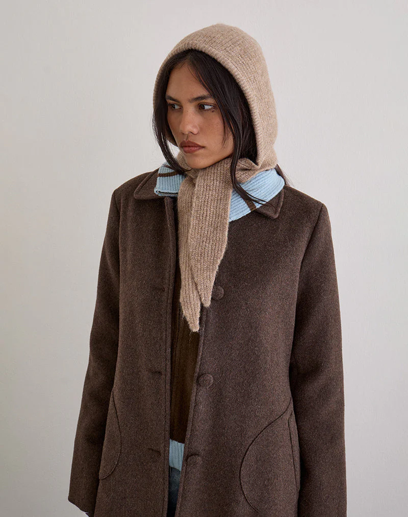 Mütze in Beige gestrickt - Image 4