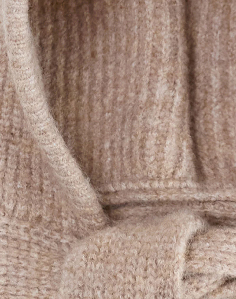 Mütze in Beige gestrickt - Image 5