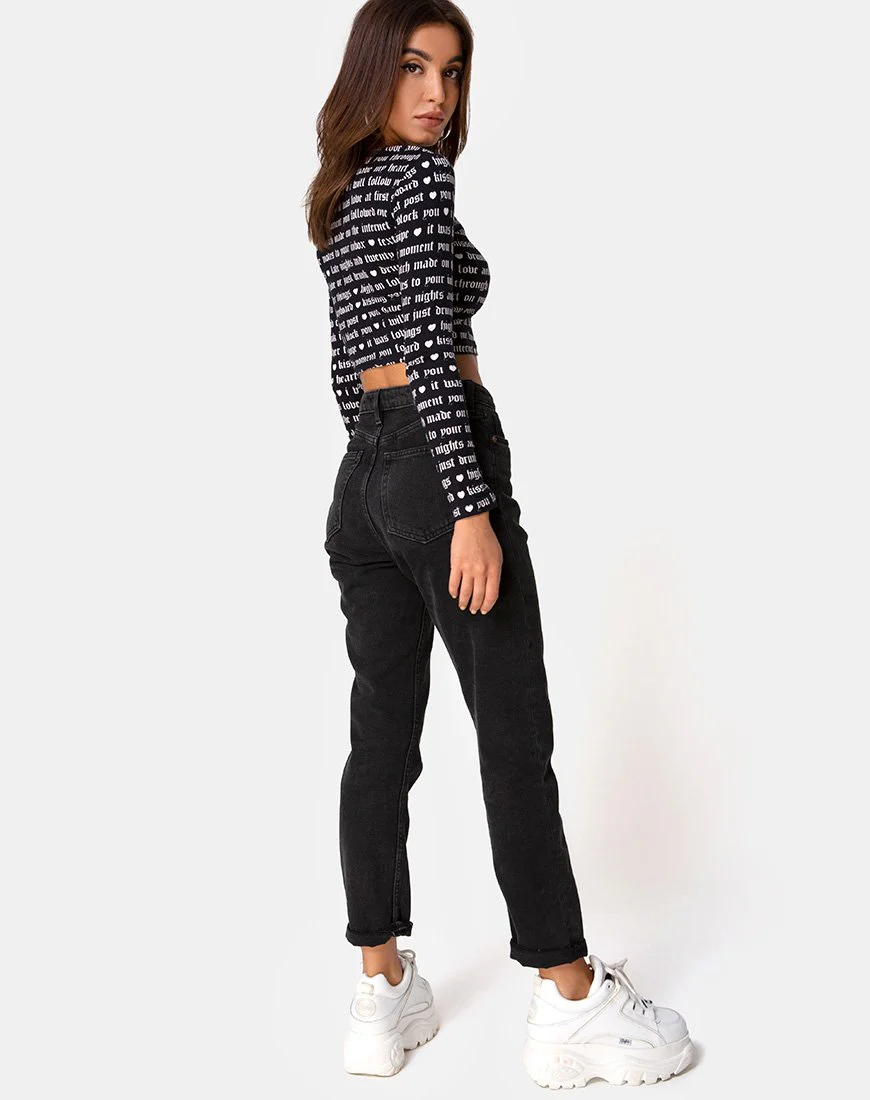 Bonnie Crop Top in Schwarz Love At First Swipe - Image 4