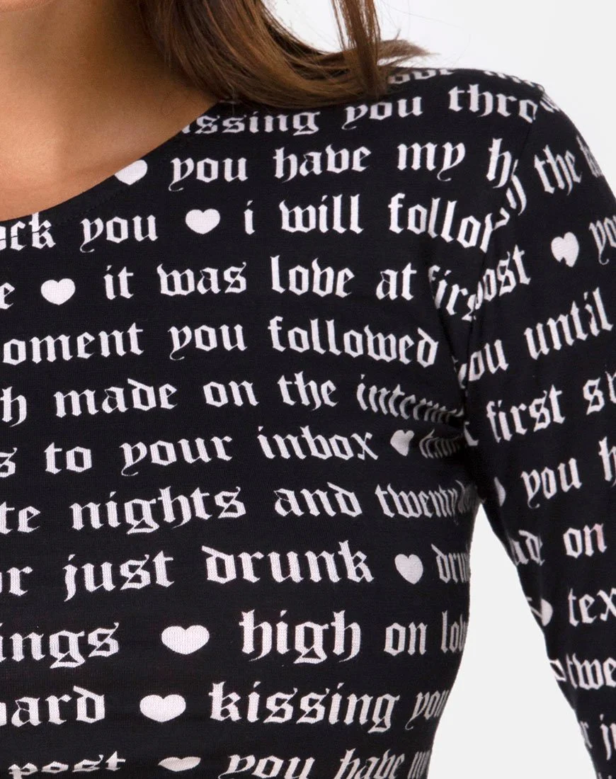 Bonnie Crop Top in Schwarz Love At First Swipe - Image 5