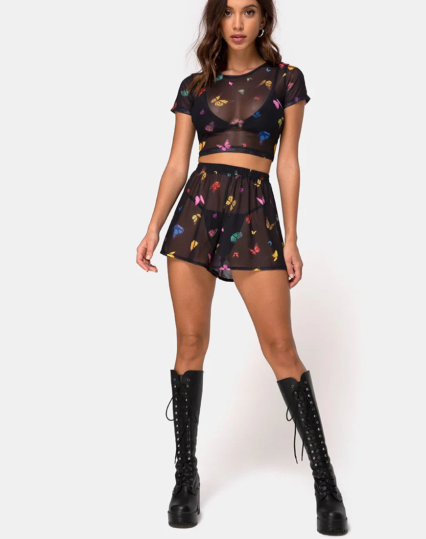 Boris Short aus Mesh Schwarz Schmetterling - Image 3