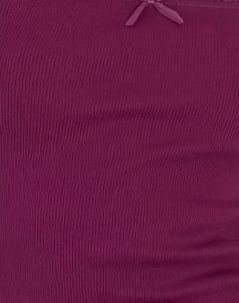 Bovita Langärmeliges geripptes Top in Berry - Image 5