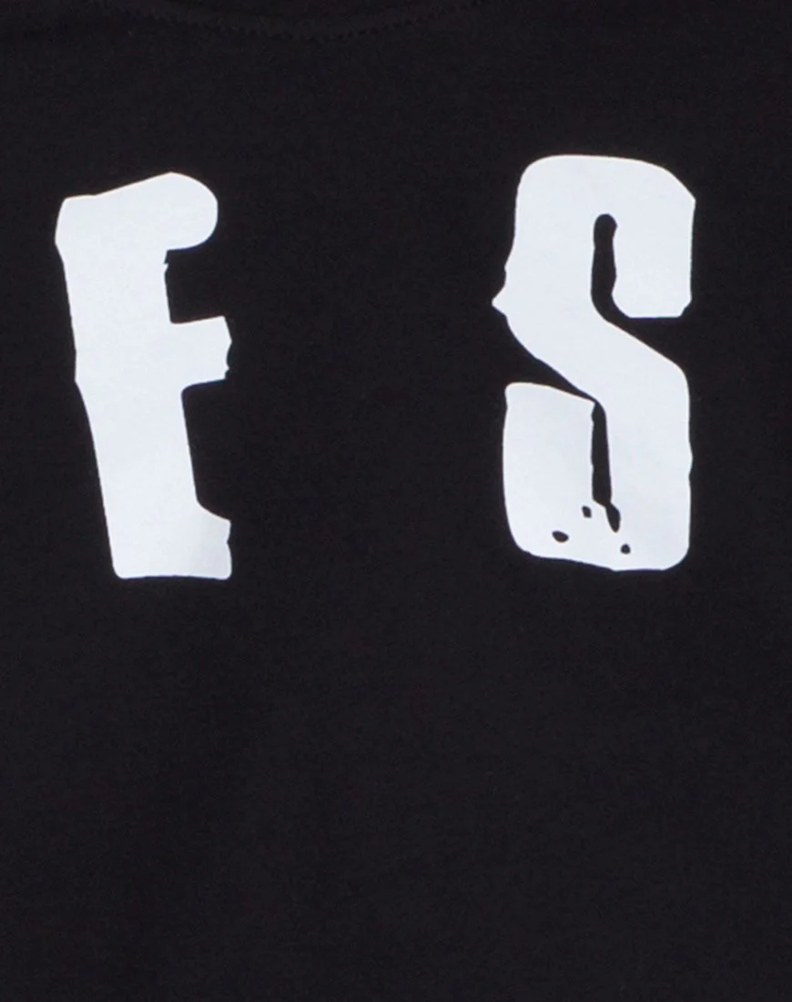 Box Expression Crop Tee in Schwarz - Image 5