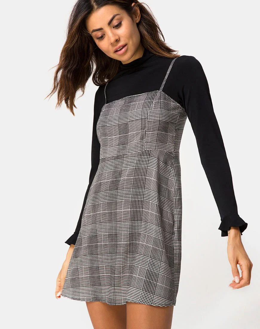 Boyasly Minikleid aus Charles-Karo Grau