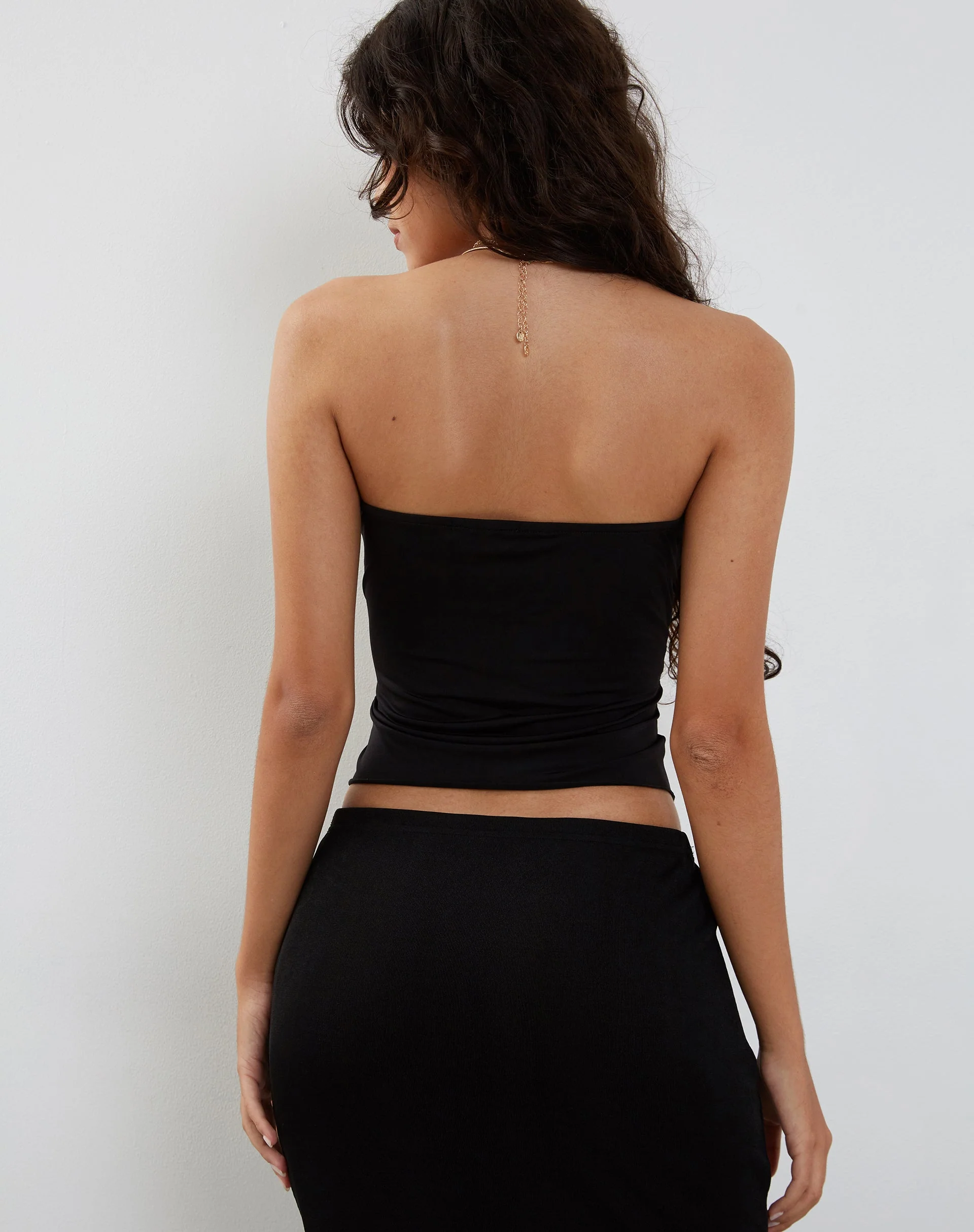 Brea Bandeau-Top in glattem Schwarz - Image 2