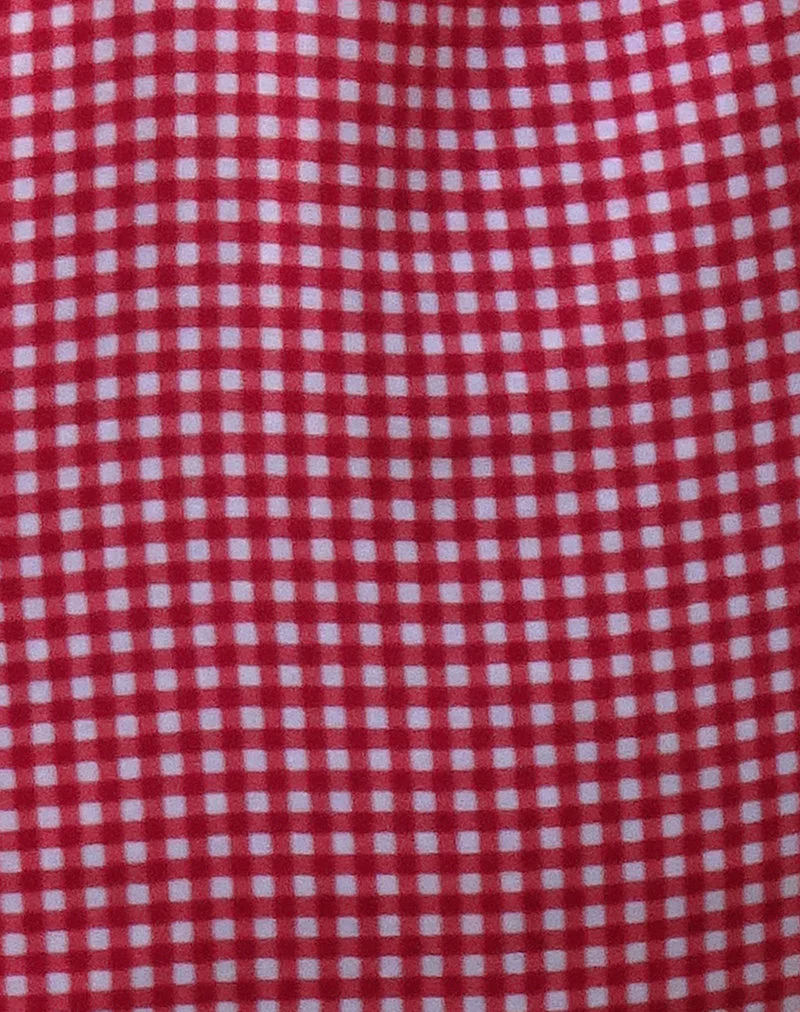 Brie Frill Tote Bag in Rot Gingham - Image 4