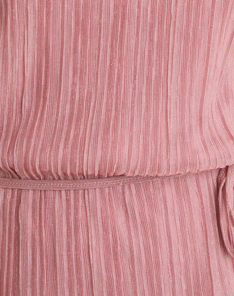 Brienne Top aus Chiffon Plissee Rosa - Image 6