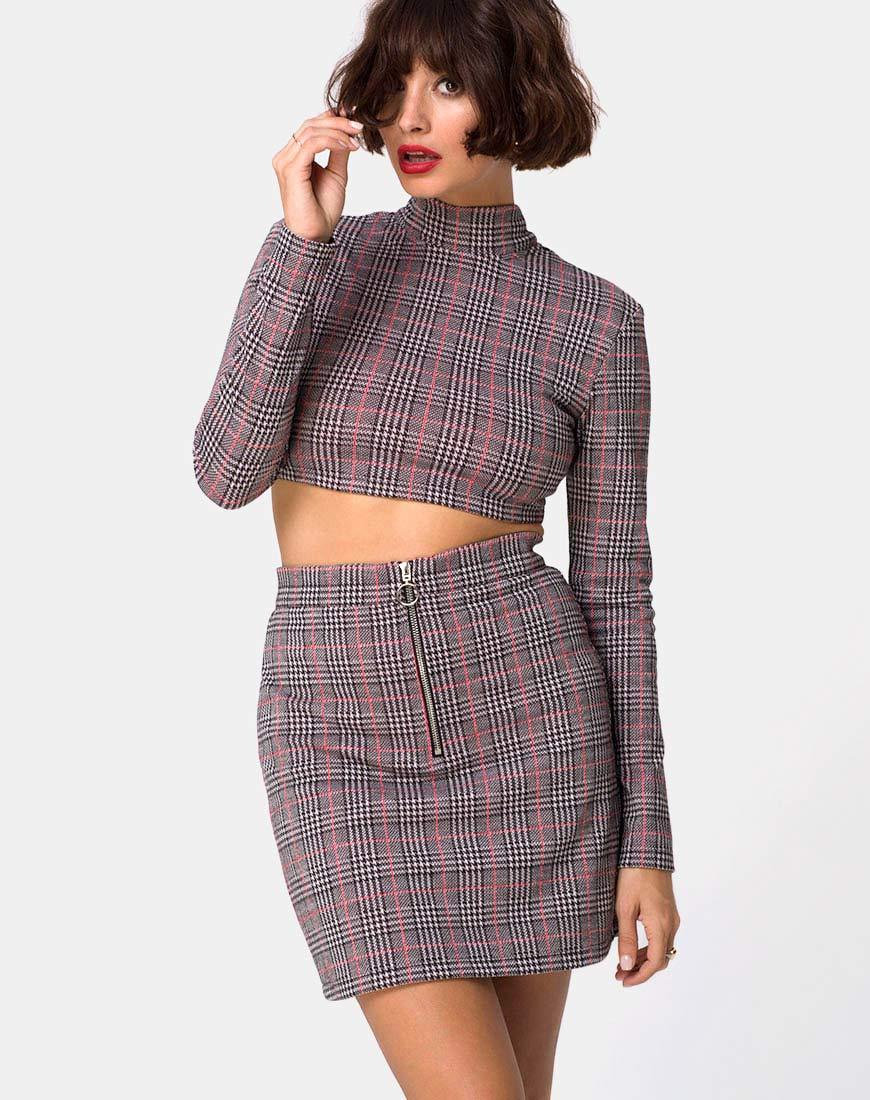 Bronti Minirock aus Charles Check Blush