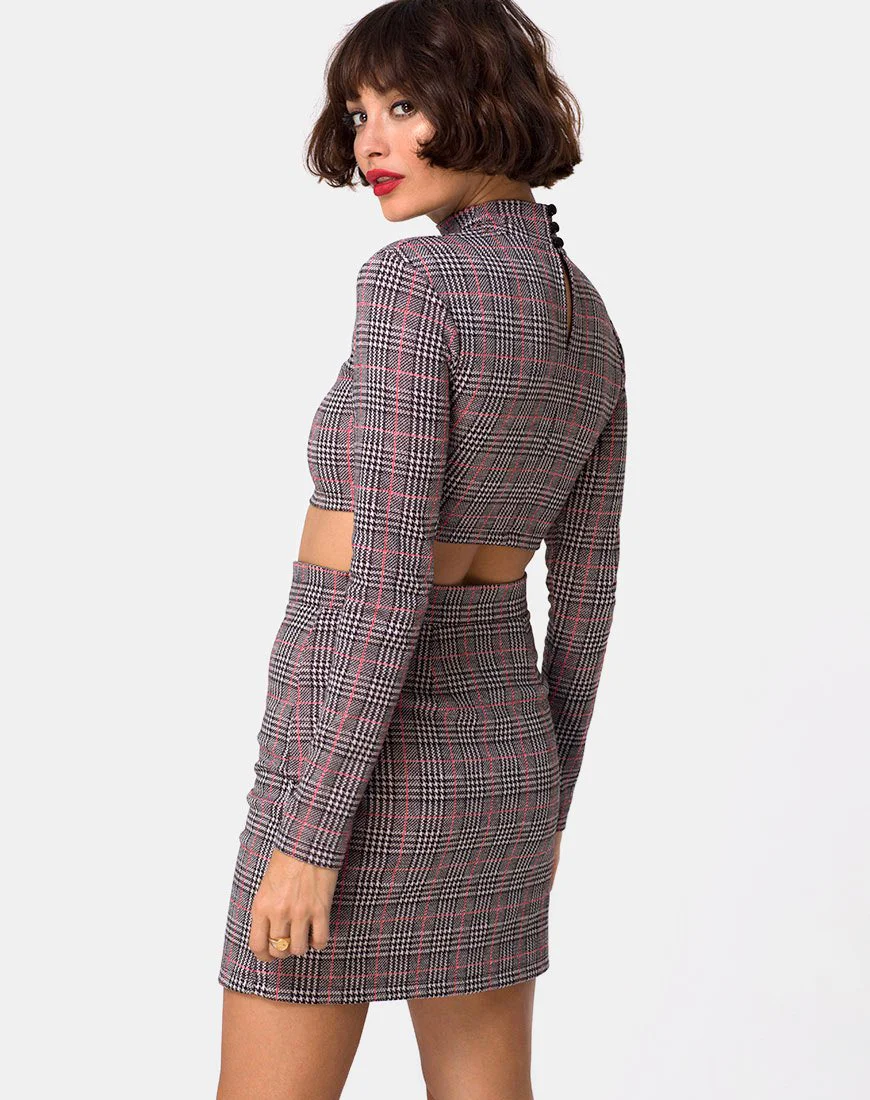 Bronti Minirock aus Charles Check Blush - Image 2