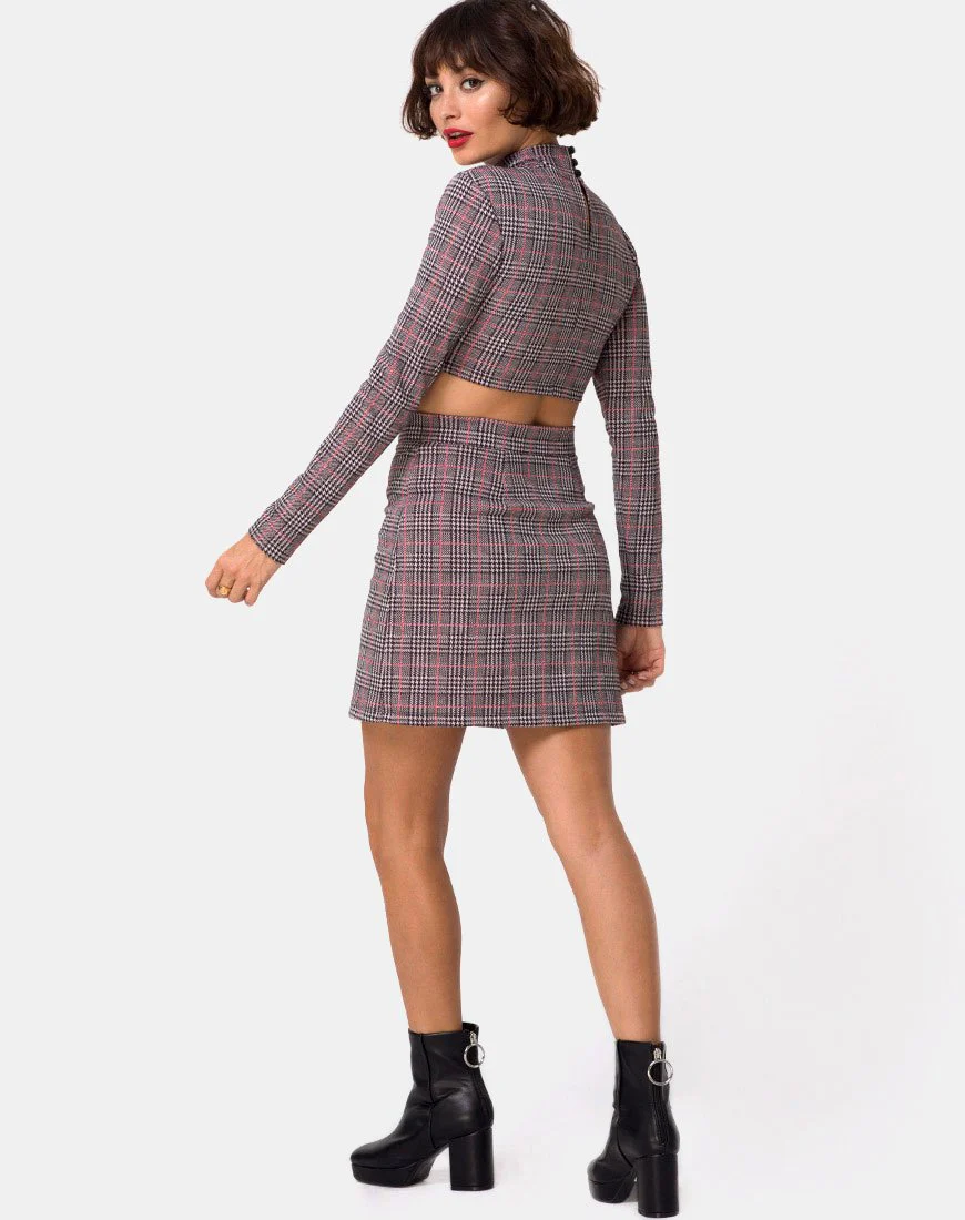 Bronti Minirock aus Charles Check Blush - Image 4