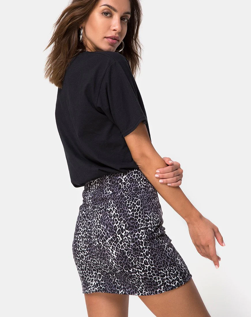Broomy Rock in Grau Rar Leopard Print - Image 2
