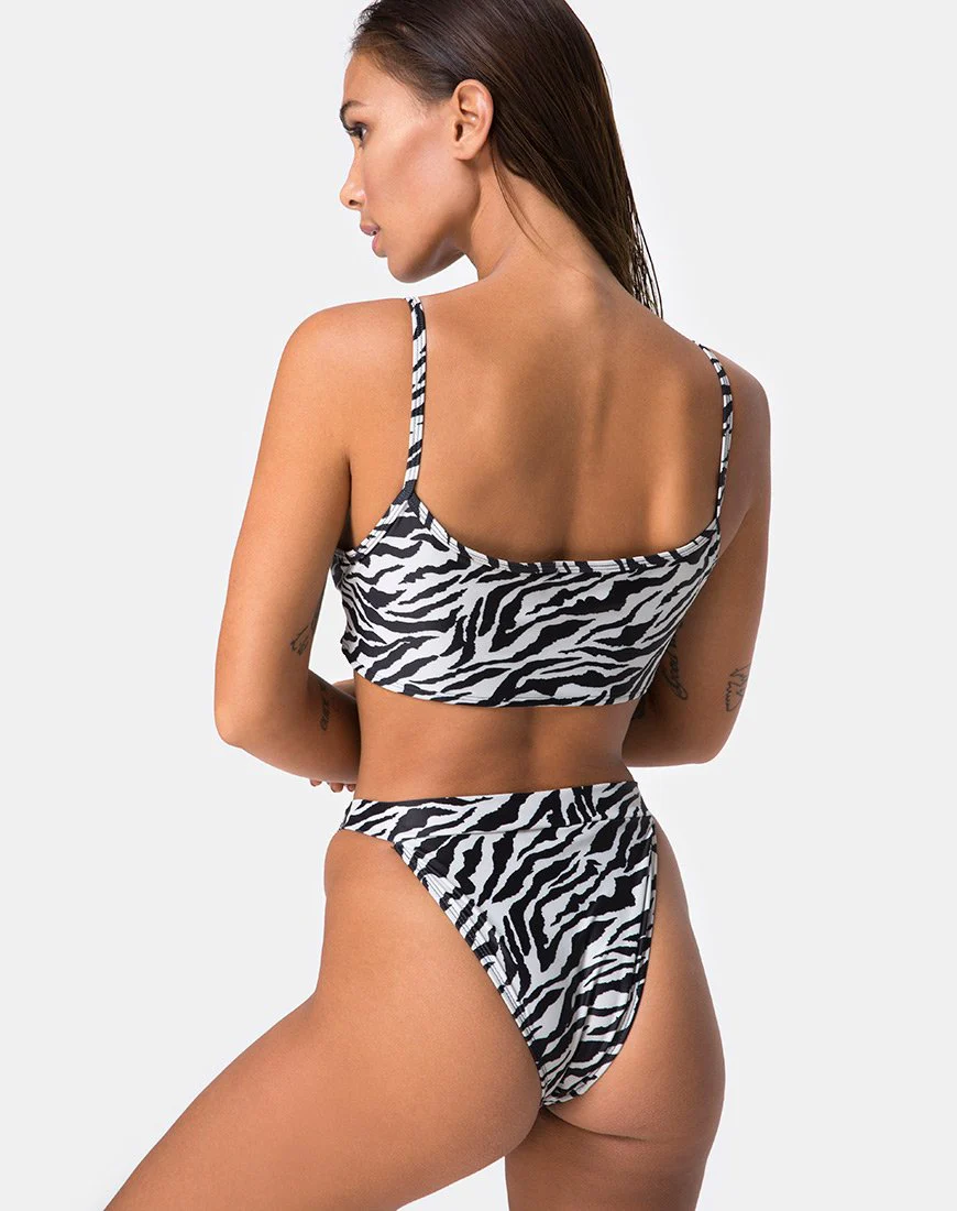 Bulvya Bikini-Unterteil in Mini Zebra - Image 3