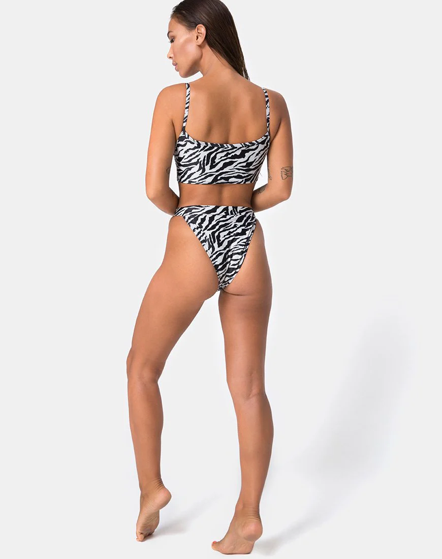 Bulvya Bikini-Unterteil in Mini Zebra - Image 5