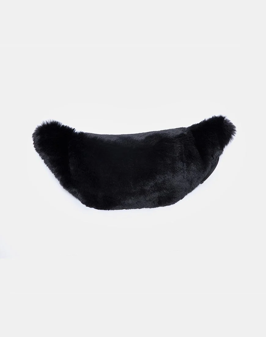 Gürteltasche aus Pelz Schwarz - Image 4