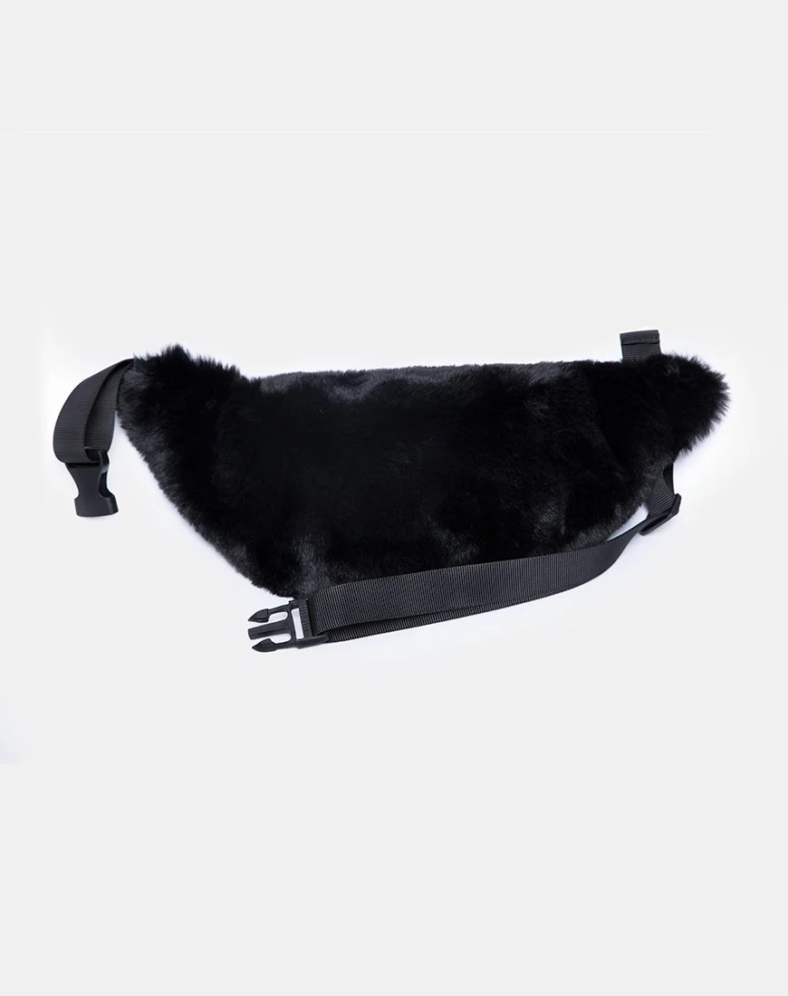 Gürteltasche aus Pelz Schwarz - Image 6