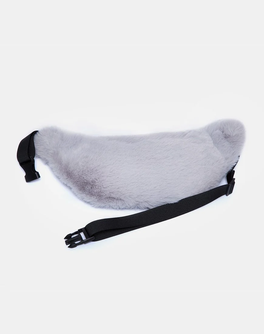 Gürteltasche in Pelz Grau - Image 4