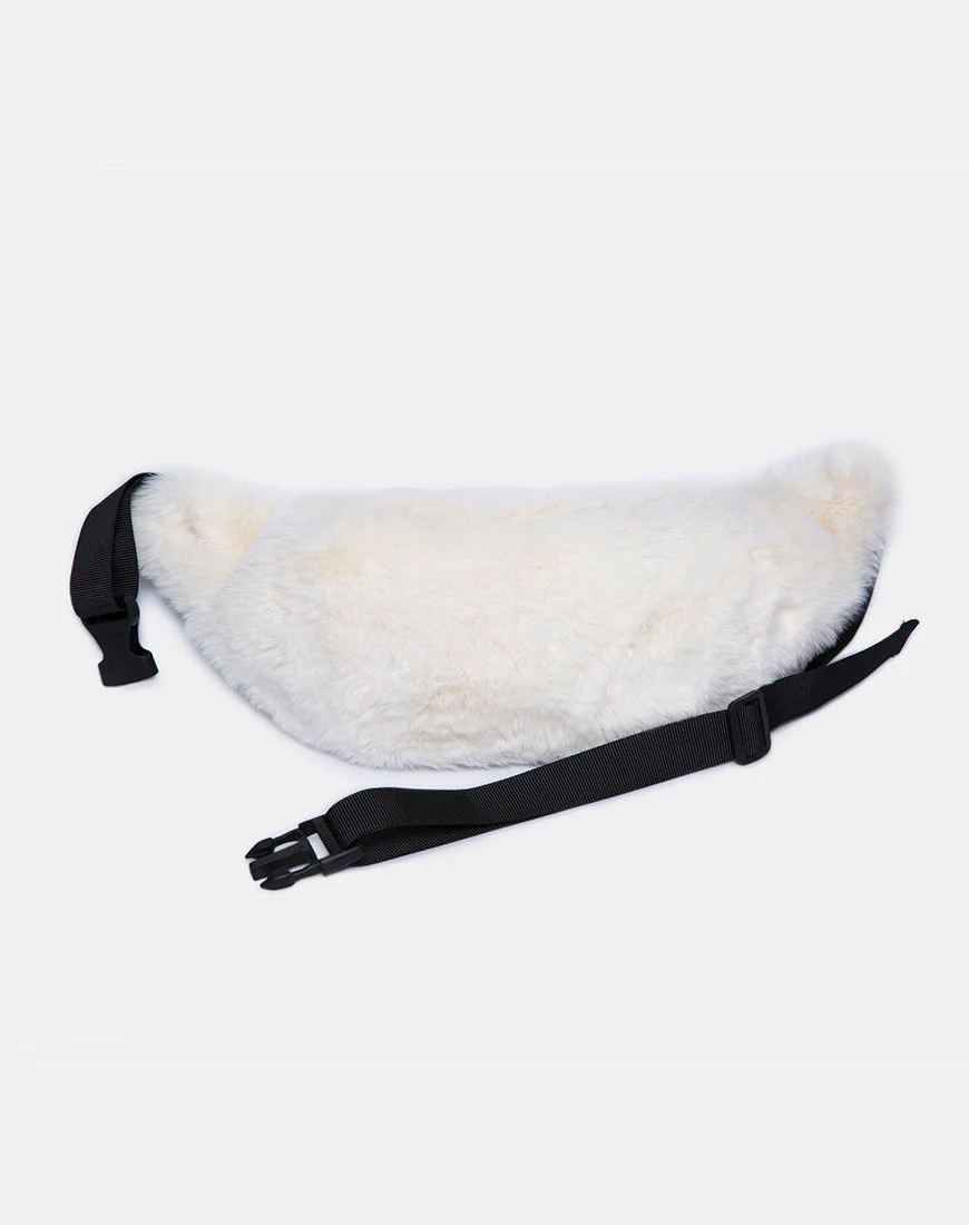 Gürteltasche in Pelz Weiß - Image 4