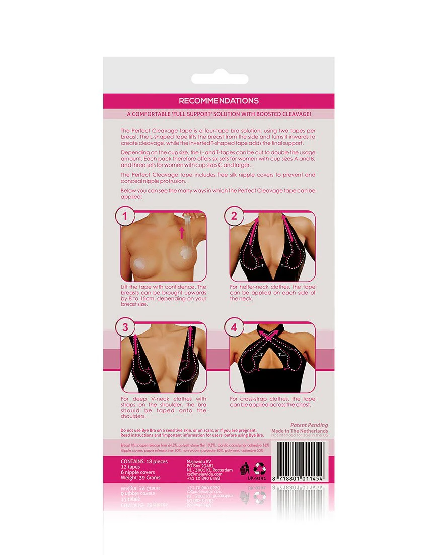 Bye Bra Dekolleté Band und Seide Nipple Covers Cup A-F - Image 2