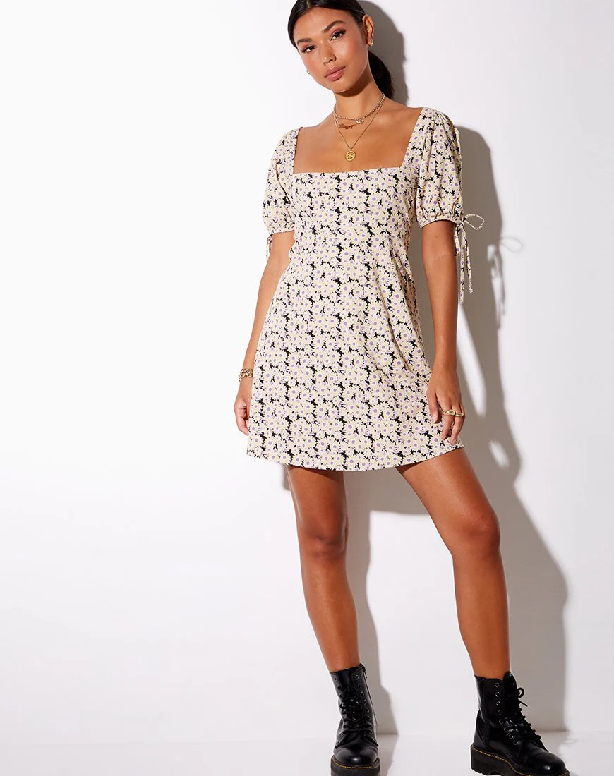 Calia Kleid in Daisy Day Dream Creme - Image 3