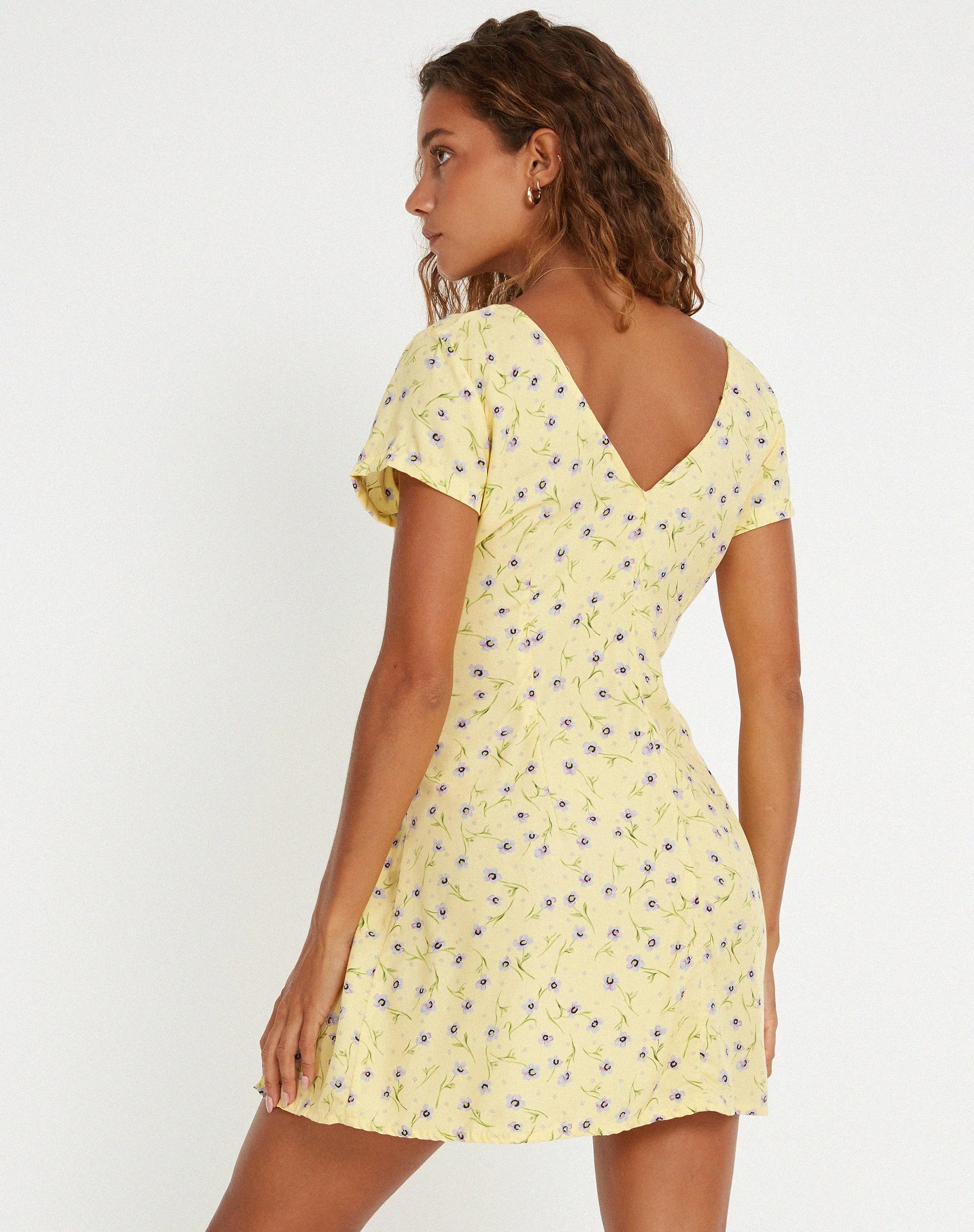 Calliope Minikleid in Wild Flower Lemon Drop - Image 2
